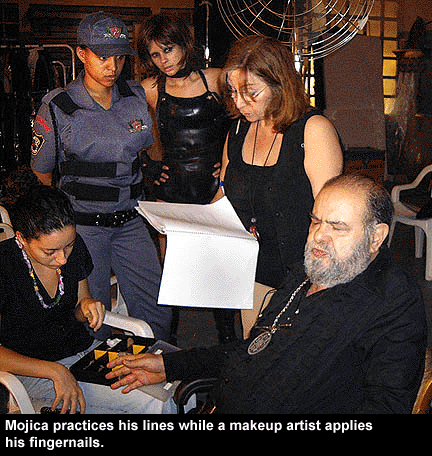 Mojica practices his lines.