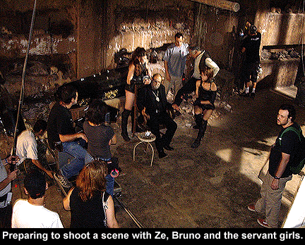 On the set of Encarnacao do Demonio.